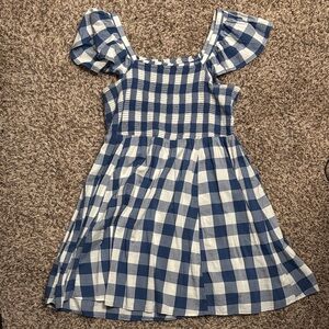 Old Navy Blue and White Gingham Dress